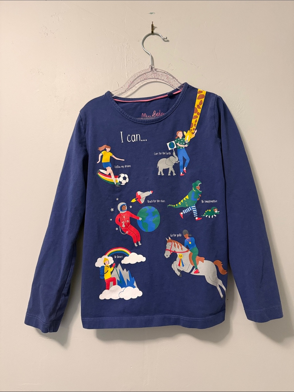 Mini Boden Graphic Top | Size 7-8Y